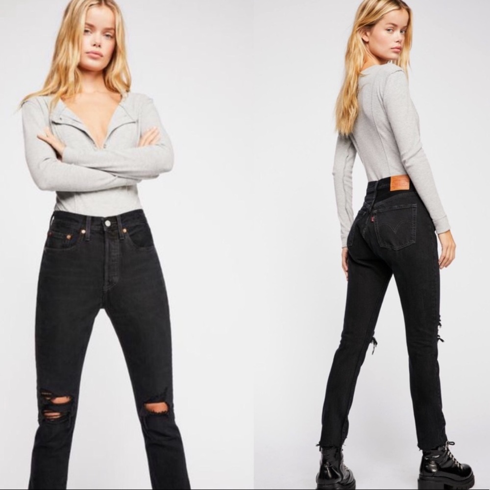 Levi’s 501 Blacklisted Distressed High Rise Jeans